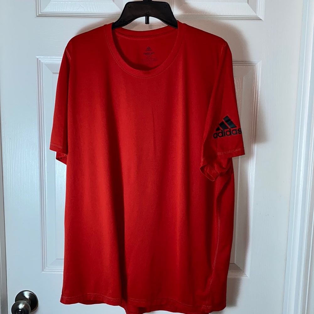 Adidas Freelift Climate Men’s Shirt Red Big and Tall Size 2XL Short Sleeve